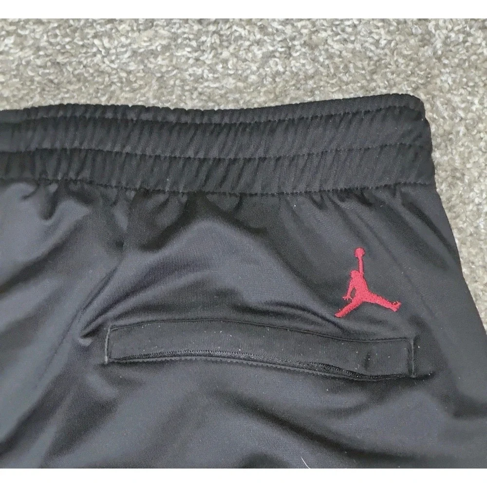 Jordan Brand Mens Colorblock Basketball Track Pants Black Red Jumpman Athletic